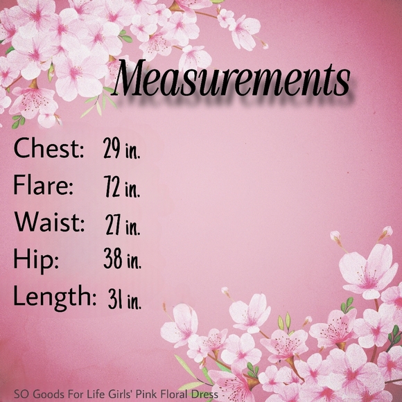 Sonoma Goods For Life Girls' Pink Floral Sundress With Tiered Skirt Sz L (10/12) - Picture 7 of 7